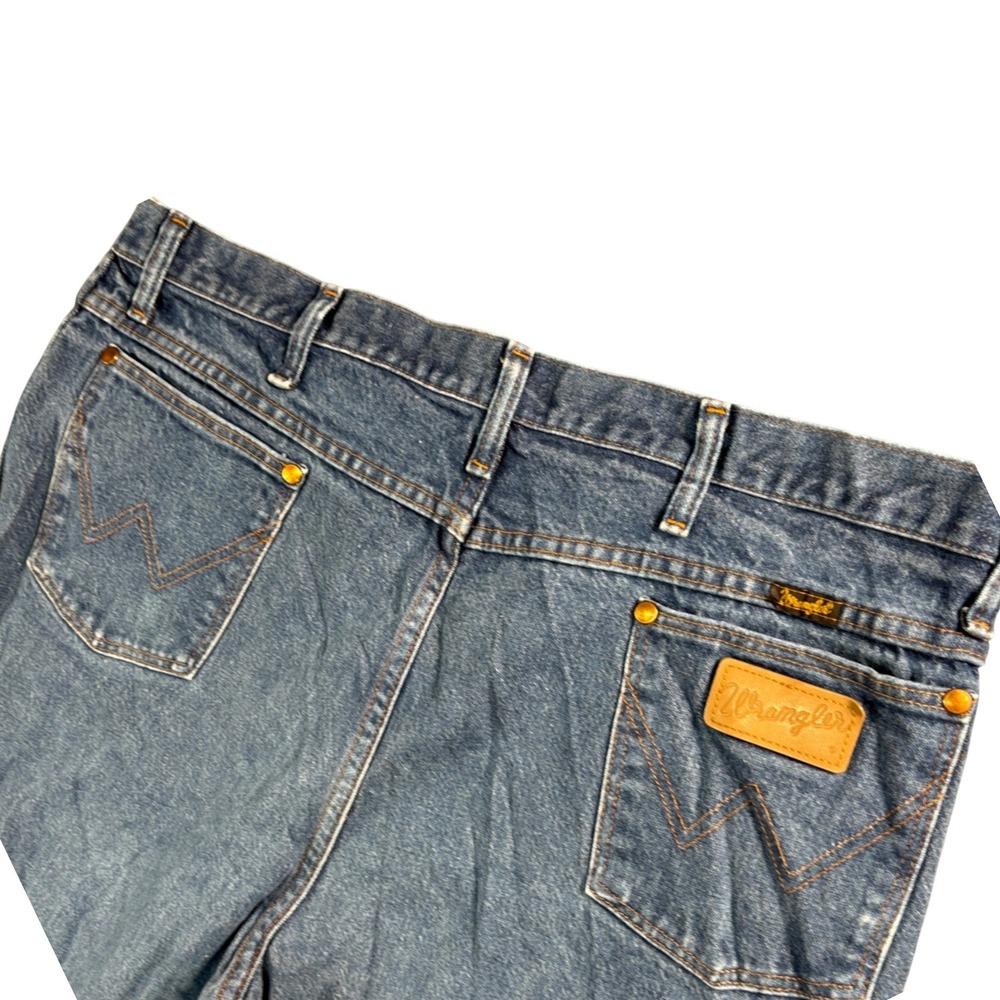 Wrangler Cowboy Cut Slim Fit Jeans Mens 39x30 Distressed Western Rodeo Workwear‎